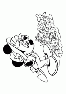 minnie-plantando