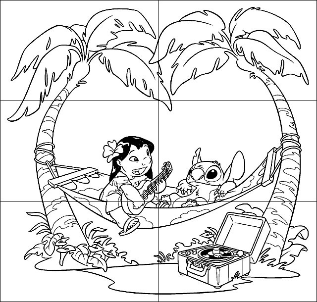 Desenhos para Colorir de Stitch e Angel