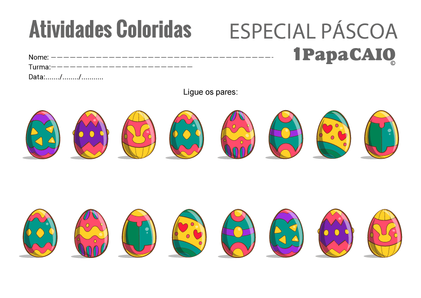 Especial Páscoa - Atividades P/B de Matemática