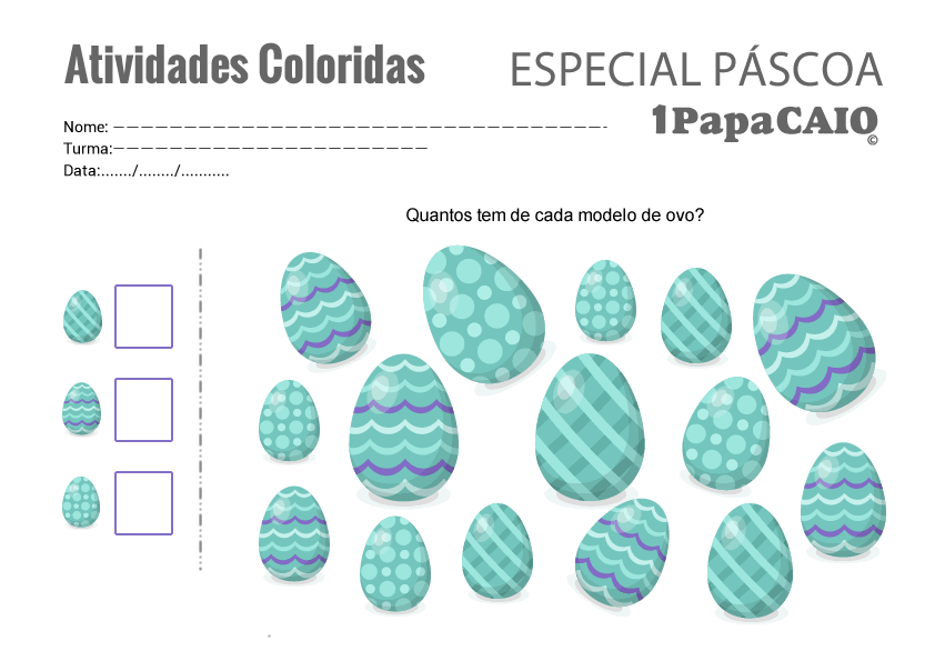 Especial Páscoa - Atividades P/B de Matemática