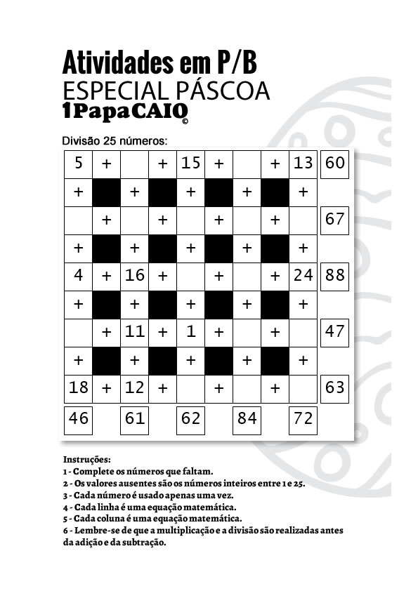 24 Atividades de Matemática para 3º ano