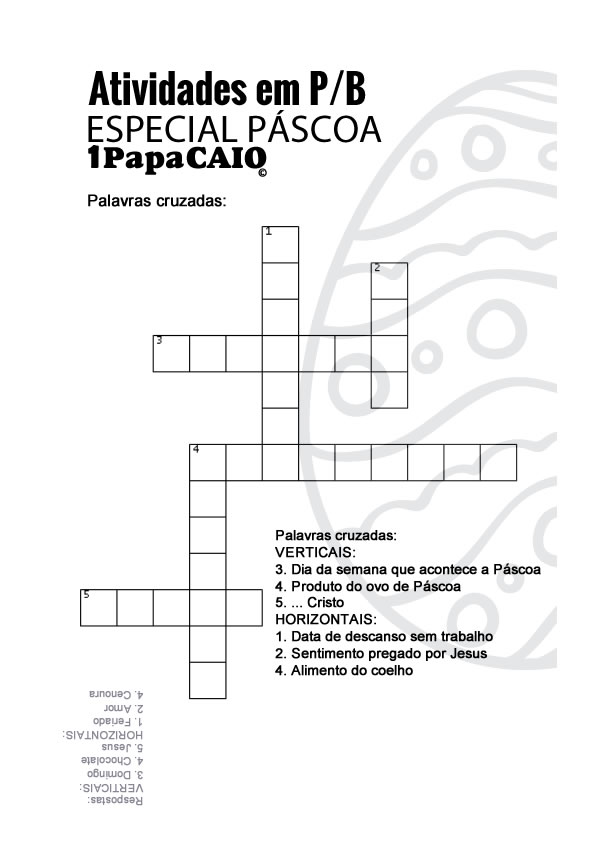 Especial Páscoa - Atividades P/B de Matemática